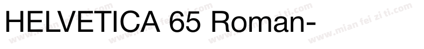 HELVETICA 65 Roman字体转换